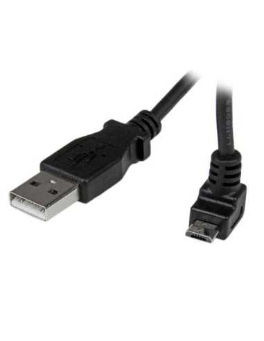 StarTech.com Cable Adaptador 2m USB A Macho a Micro USB B Macho Acodado en Ángulo hacia Arriba para Teléfono Móvil