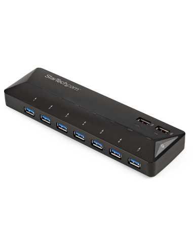 StarTech.com Concentrador USB 3.0 de 7 Puertos - 5Gbps - Ladrón con Puertos de Carga y Sincronización - Hub con 2 Puertos de