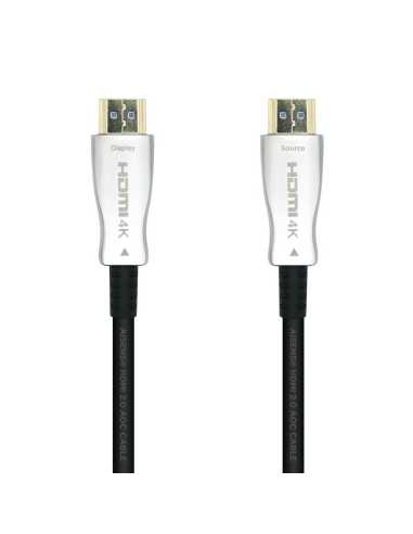 AISENS Cable HDMI V2.0 AOC Premium Alta Velocidad HEC 4k@60Hz 18Gbps, A M-A M, Negro, 20m