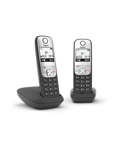 Gigaset A690 Duo Teléfono analógico Identificador de llamadas Negro, Plata
