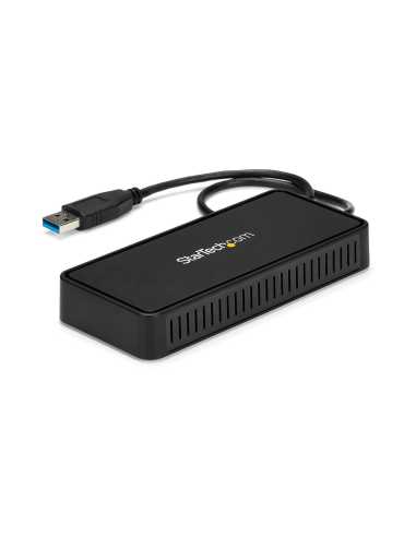 StarTech.com Mini Dock USB 3.0 - Docking Station USB-A para 2 Monitores - DisplayPort 4K de 60Hz y Red Ethernet Gigabit - con