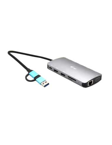 i-tec USB 3.0 USB-C Thunderbolt 3x Display Metal Nano Dock with LAN + Power Delivery 100 W