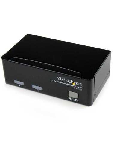 StarTech.com Conmutador Switch Profesional KVM 2 Puertos Vídeo VGA - USB - Hasta 1920x1440