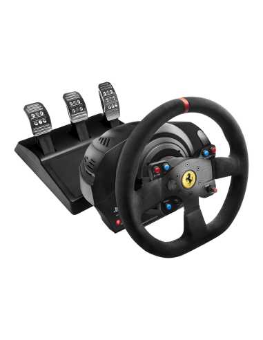 Thrustmaster T300 Ferrari Integral Racing Wheel Alcantara Edition Negro Volante + Pedales Analógico Digital PC, PlayStation 4,