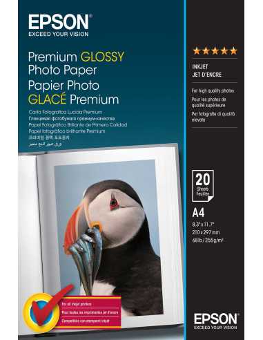 Epson Premium Glossy Photo Paper - A4 - 20 Hojas