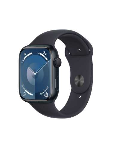 Apple Watch Series 9 45 mm Digital 396 x 484 Pixeles Pantalla táctil Negro Wifi GPS (satélite)