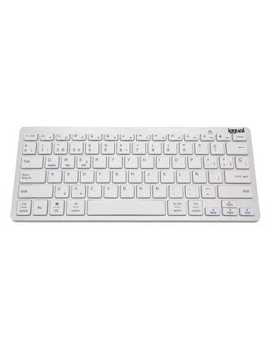 iggual TKL-BK teclado Bluetooth QWERTY Español Plata