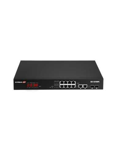 Edimax GS-5210PL switch Gestionado Gigabit Ethernet (10 100 1000) Negro