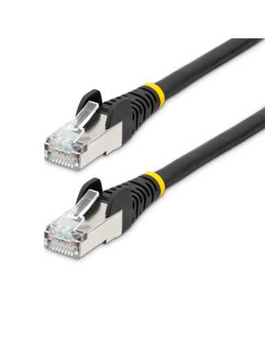StarTech.com Cable de 1m de Red Ethernet CAT6a - Negro - Low Smoke Zero Halogen (LSZH) - 10GbE - 500MHz - PoE++ de 100W -