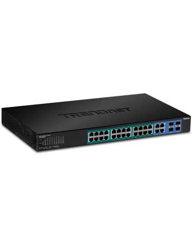 Trendnet TPE-5028WS switch Gestionado Gigabit Ethernet (10 100 1000) Energía sobre Ethernet (PoE) 1U Negro