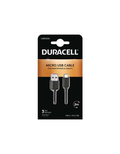 Duracell USB5023A cable USB 2 m 2.0 USB A Micro-USB A Negro