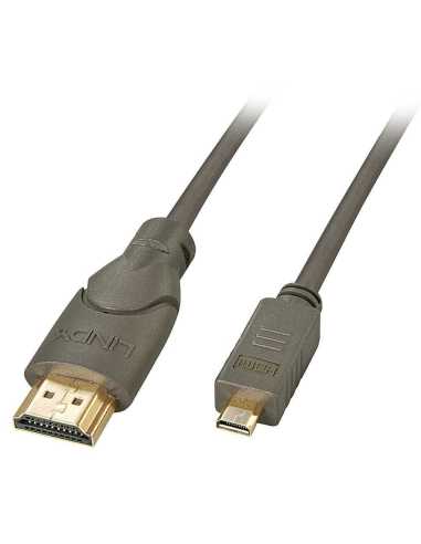 Lindy 41353 cable HDMI 2 m HDMI tipo A (Estándar) HDMI tipo D (Micro) Negro, Oro