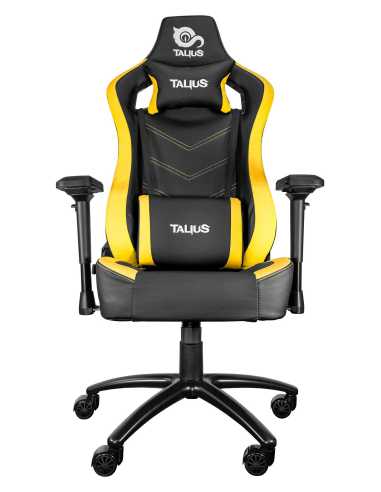TALIUS silla Vulture gaming negra amarilla butterfly, base nylon, ruedas nylon
