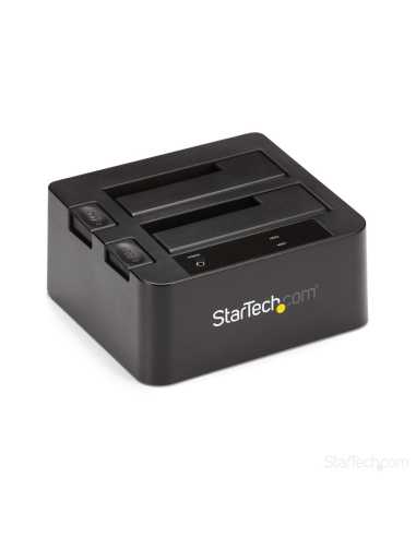 StarTech.com Docking Station de 2 Bahías - USB 3.1 a SATA - USB 3.1 (10 Gbps) - SATA I II III de 2,5 3,5" - Base de