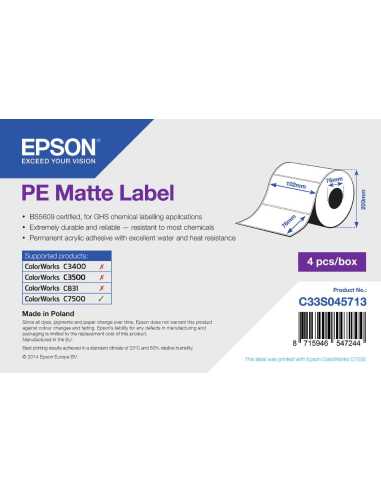 Epson PE Matte Label - Die-cut Roll 102mm x 76mm, 1570 labels