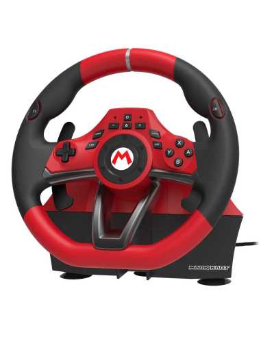 Hori Mario Kart Racing Wheel Pro Deluxe Negro, Rojo USB Volante + Pedales Analógico Nintendo Switch