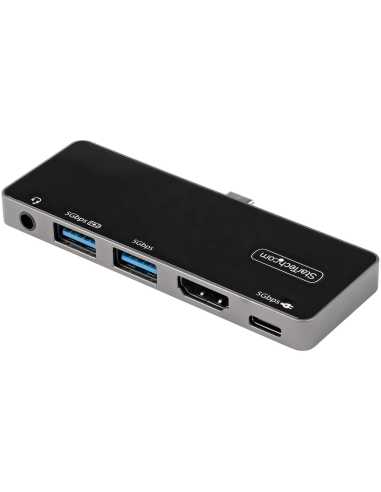 StarTech.com Adaptador Multipuertos USB C a HDMI 2.0 de 4K 60Hz - Entrega de Alimentación PD de 100W Pass Through - Hub USB 3.0