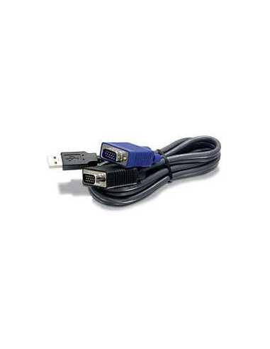 Trendnet 1.8m USB VGA cable para video, teclado y ratón (kvm) Negro 1,8 m