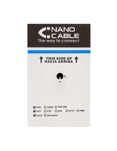 Nanocable Cable Red RJ45 Cat.5e UTP Rigido AWG24 Exterior, 305 M