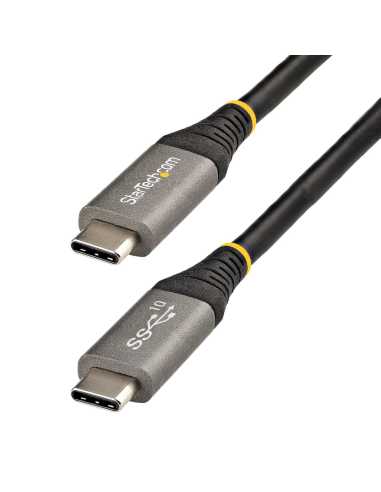 StarTech.com Cable de 1m USB-C de 10Gbps - Cable USB Tipo C Certificado por USB-IF - Cable USB TipoC USB 3.1 3.2 Gen 2 - Con