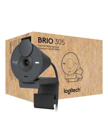 Logitech Brio 305 cámara web 2 MP 1920 x 1080 Pixeles USB-C Grafito