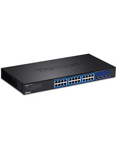 Trendnet TEG-30284 switch Gestionado Gigabit Ethernet (10 100 1000) 1U Negro