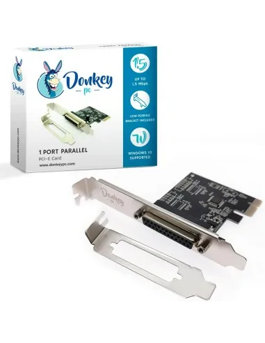 Donkey pc Tarjeta PCI Express con 1 Puerto Paralelo. Control eficiente y rápido.
