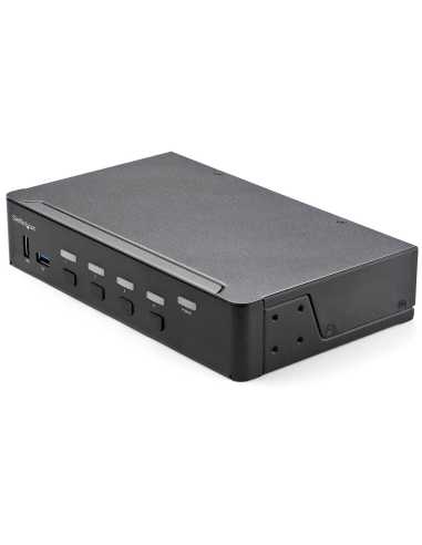 StarTech.com Switch Conmutador KVM de 4 Puertos HDMI 2.0 4K para 1 Monitor - Vídeo de 4K y 60Hz Ultra HD - HDR - Hub Ladrón USB
