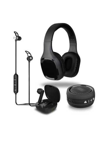 Denver BTC-413 auricular y casco Inalámbrico Diadema, Dentro de oído Llamadas Música Bluetooth Negro