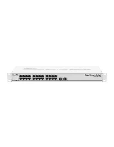 Mikrotik CSS326-24G-2S+RM switch Gestionado Gigabit Ethernet (10 100 1000) Energía sobre Ethernet (PoE) 1U Blanco