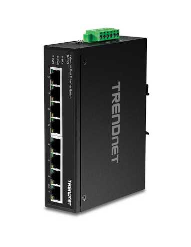 Trendnet TI-E80 switch No administrado Fast Ethernet (10 100) Negro