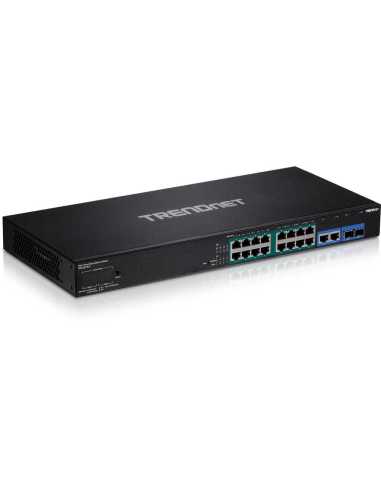 Trendnet TPE-3018LS switch Gestionado Gigabit Ethernet (10 100 1000) Energía sobre Ethernet (PoE) 1U Negro