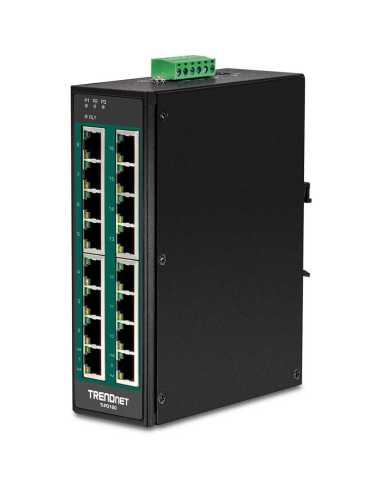 Trendnet TI-PG160 switch No administrado Gigabit Ethernet (10 100 1000) Energía sobre Ethernet (PoE) Negro