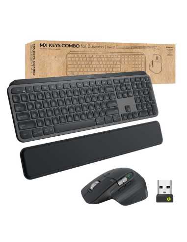 Logitech MX Keys combo for Business Gen 2 teclado Ratón incluido RF Wireless + Bluetooth QWERTY Italiano Grafito