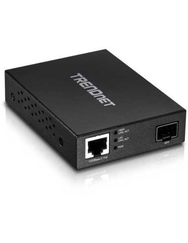 Trendnet TFC-PGSFP convertidor de medio 2000 Mbit s Negro