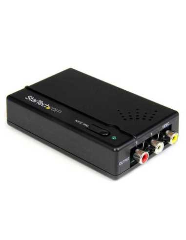 StarTech.com Adaptador Conversor Escalador HDMI a Vídeo Compuesto RCA Audio Estéreo - Convertidor NTSC PAL