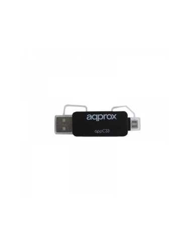 Approx APPC33 lector de tarjeta USB 2.0 Micro-USB Negro