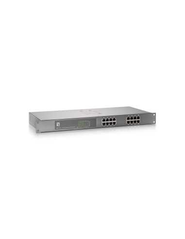 LevelOne Switch Fast Ethernet PoE de 16 puertos, 240W, 802.3at PoE+