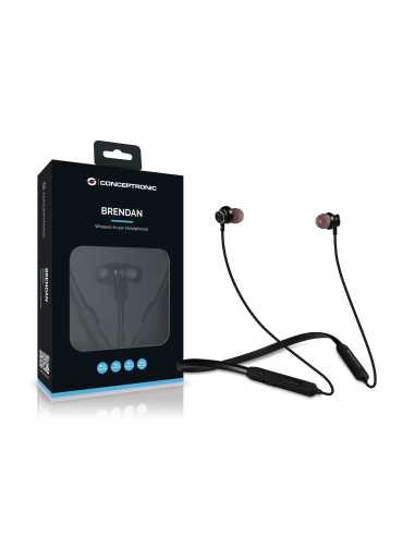 Conceptronic BRENDAN01B auricular y casco Auriculares Inalámbrico Dentro de oído Llamadas Música Bluetooth Negro