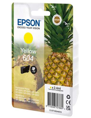 Epson 604 cartucho de tinta 1 pieza(s) Original Rendimiento estándar Amarillo