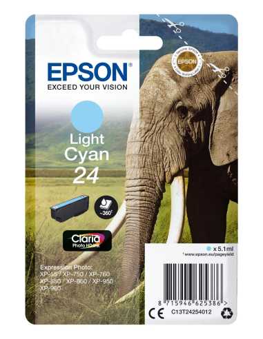 Epson Elephant Cartucho 24 cian claro