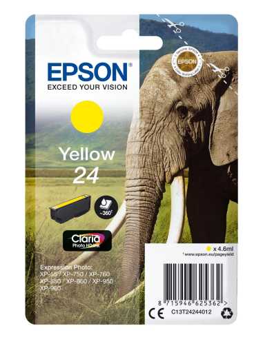 Epson Elephant Cartucho 24 amarillo