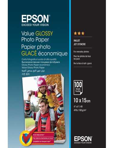 Epson Value Glossy Photo Paper - 10x15cm - 100 Hojas