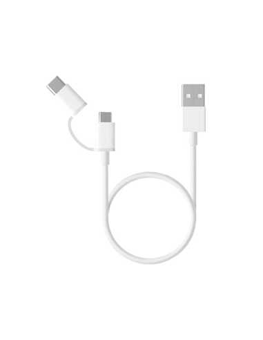 Xiaomi Mi 2-in-1 USB Cable Micro USB to Type C 30cm cable USB 0,3 m USB 2.0 USB A Micro-USB B Blanco