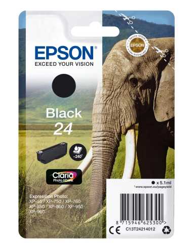Epson Elephant Cartucho 24 negro