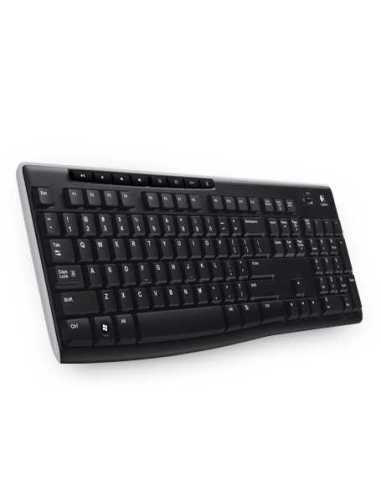 Logitech Wireless Keyboard K270 teclado RF inalámbrico AZERTY Francés Negro