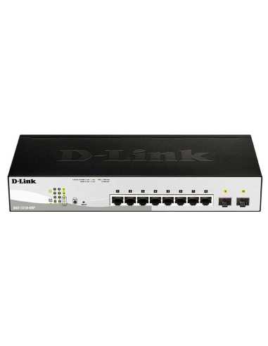 D-Link DGS-1210-08P switch Gestionado L2 Gigabit Ethernet (10 100 1000) Energía sobre Ethernet (PoE) Negro