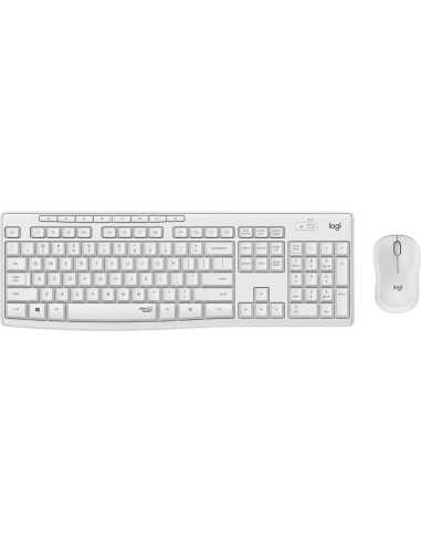 Logitech MK295 Silent Wireless Combo teclado Ratón incluido USB QWERTZ Alemán Blanco
