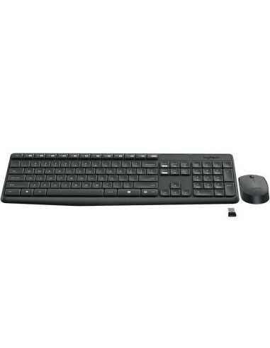 Logitech MK235 teclado Ratón incluido RF inalámbrico Húngaro Gris
