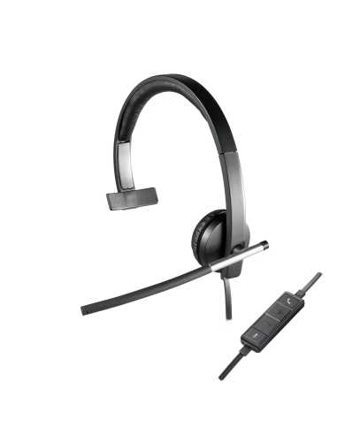 Logitech H650e Auriculares Alámbrico Diadema Oficina Centro de llamadas USB tipo A Negro, Plata